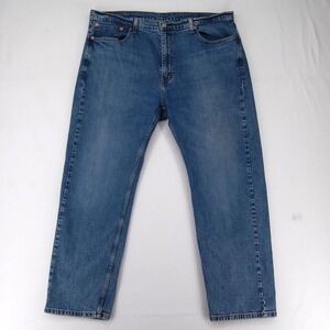 Levis 505 Jeans Mens 40x30 Blue Denim Regular Fit Straight Leg Stretch
